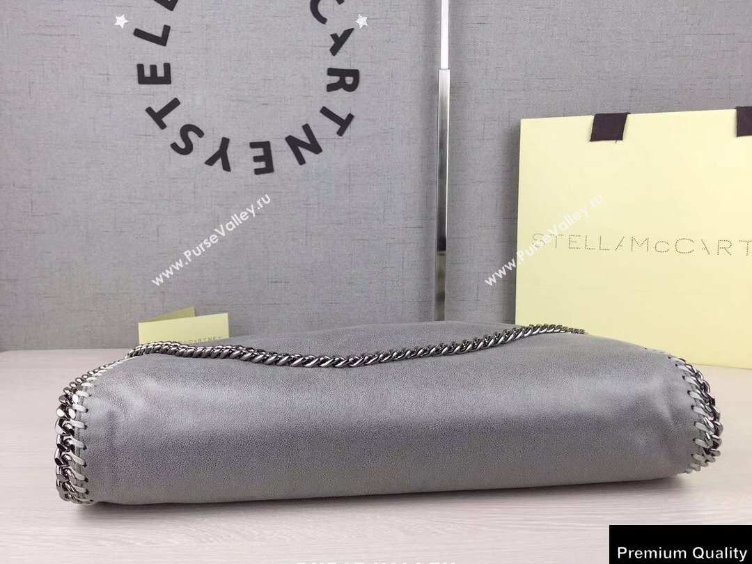 Stella Mccartney Falabella 3-chain Fold Over Tote Bag Gray (weijian-20082509)