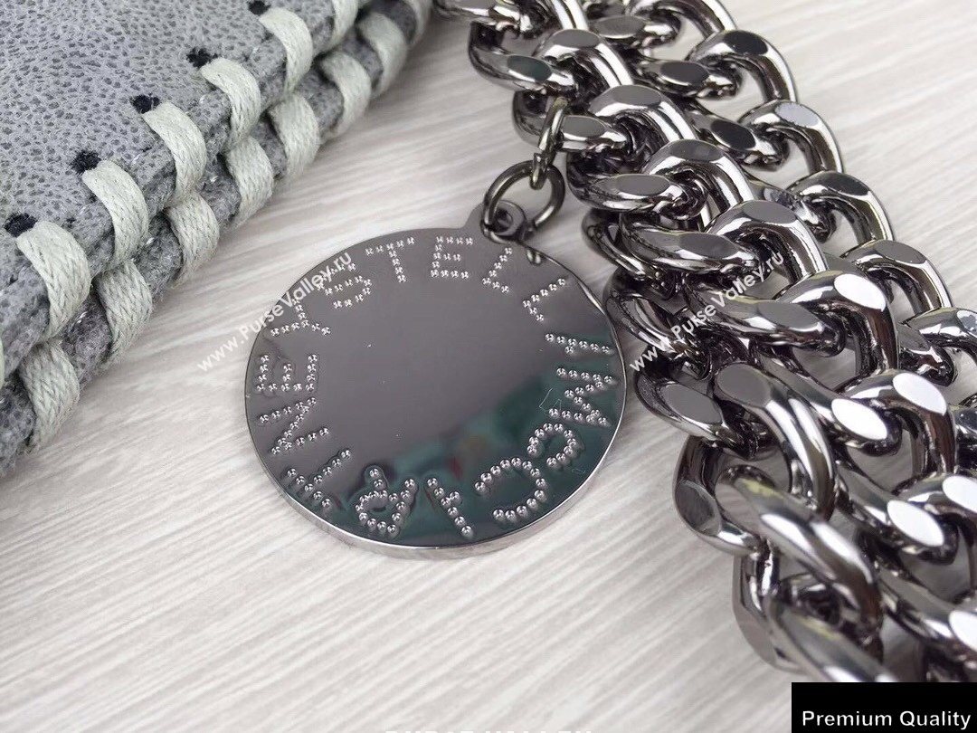 Stella Mccartney Falabella 3-chain Fold Over Tote Bag Gray (weijian-20082509)