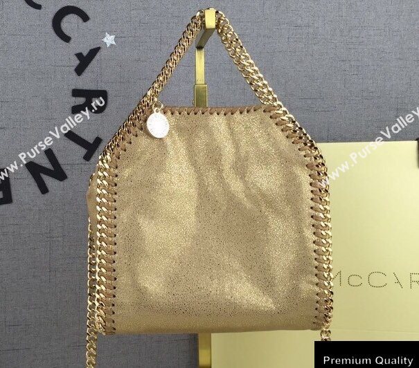 Stella Mccartney Falabella Tiny Tote Bag Pearl Gold (weijian-20082534)