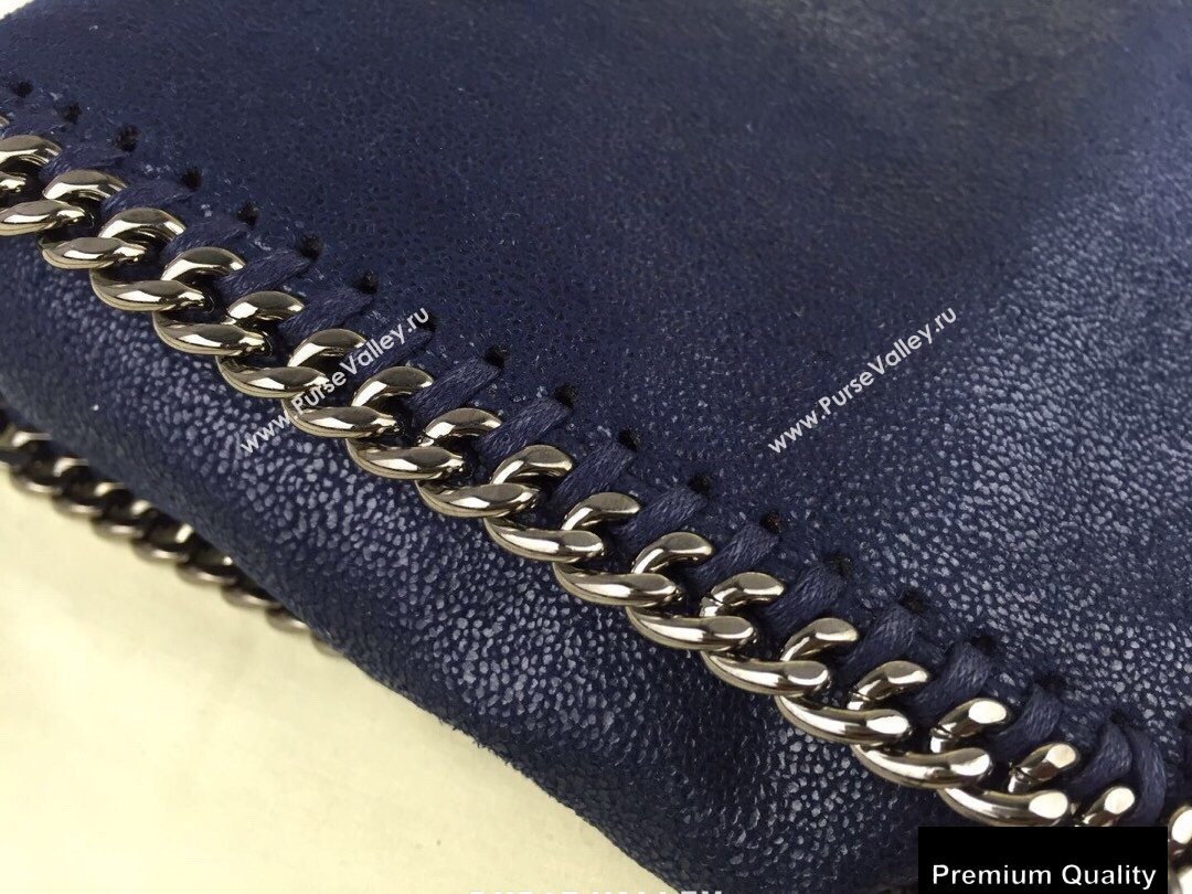 Stella Mccartney Falabella Tiny Tote Bag Navy Blue (weijian-20082535)