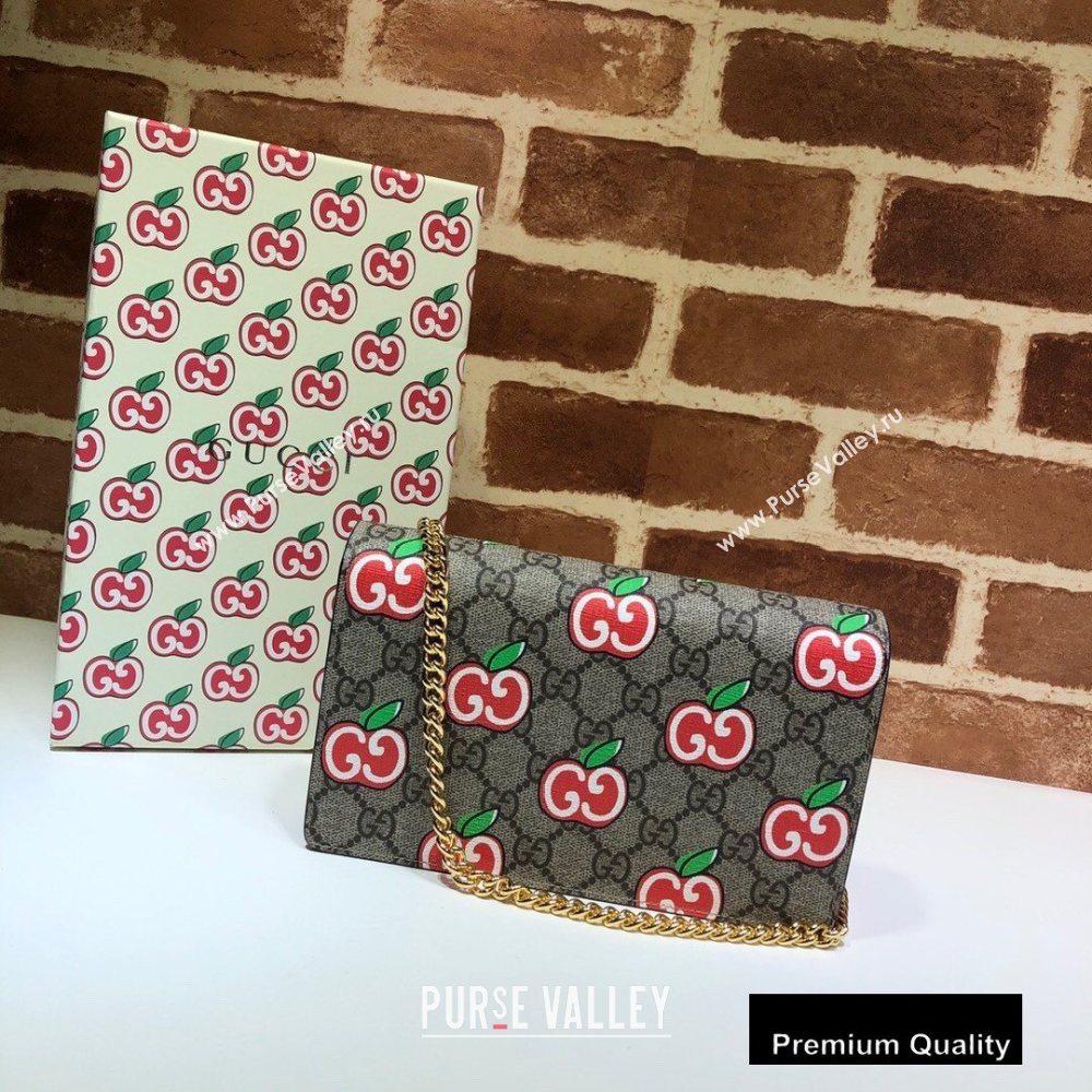 Gucci Chain Card Case Wallet Bag 634275 GG Apple Print 2020 (delihang-20082747)
