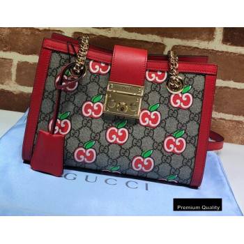 Gucci Padlock Small Shoulder Bag 498156 GG Apple Print 2020 (delihang-20082741)