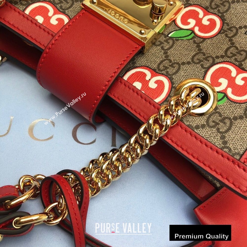 Gucci Padlock Small Shoulder Bag 498156 GG Apple Print 2020 (delihang-20082741)