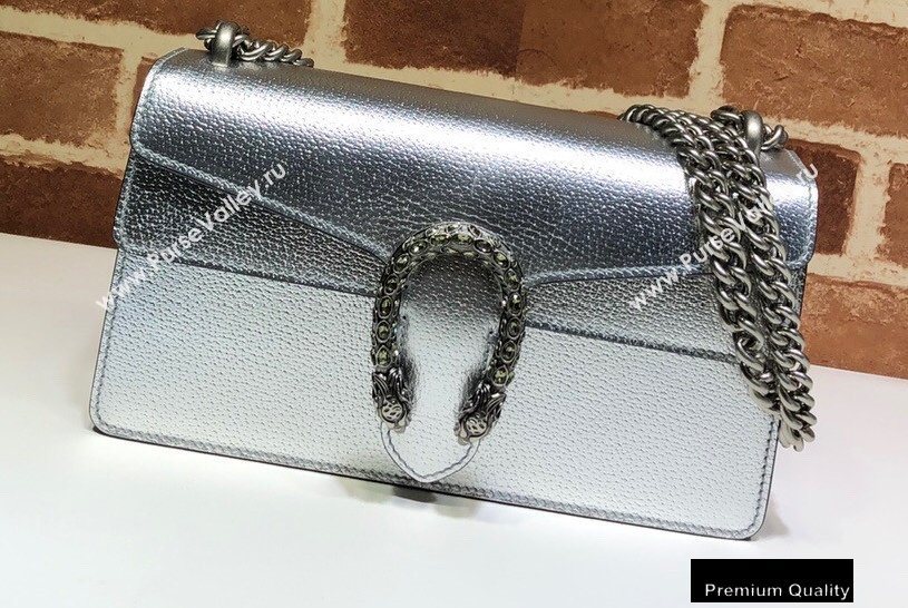 Gucci Dionysus Small Shoulder Bag 499623 Leather Silver 2020 (delihang-20082720)