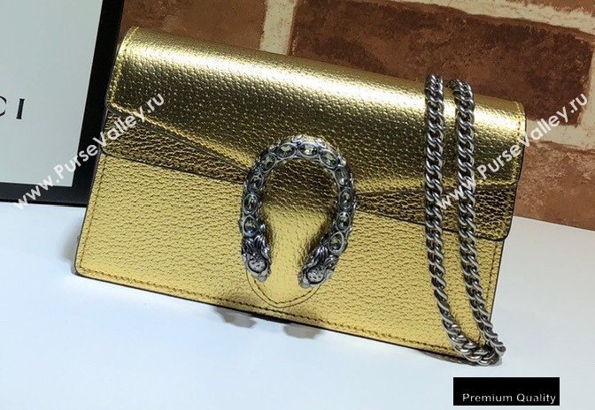 Gucci Dionysus Super Mini Shoulder Bag 476432 Leather Gold 2020 (delihang-20082721)