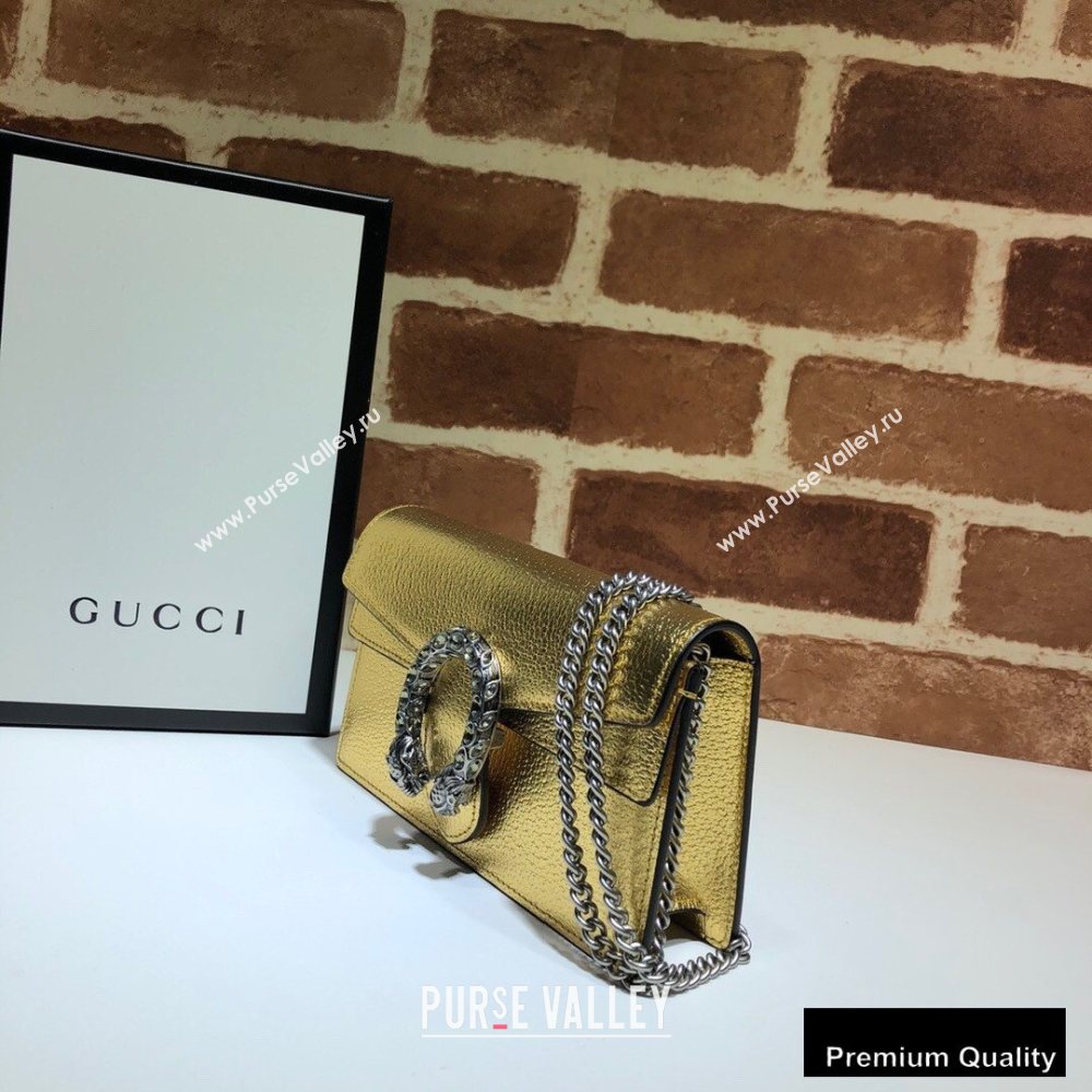 Gucci Dionysus Super Mini Shoulder Bag 476432 Leather Gold 2020 (delihang-20082721)