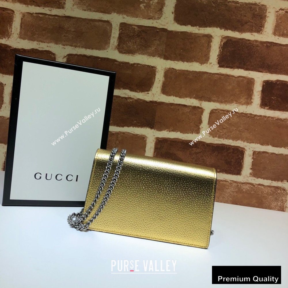 Gucci Dionysus Super Mini Shoulder Bag 476432 Leather Gold 2020 (delihang-20082721)