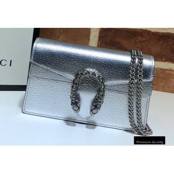 Gucci Dionysus Super Mini Shoulder Bag 476432 Leather Silver 2020 (delihang-20082722)