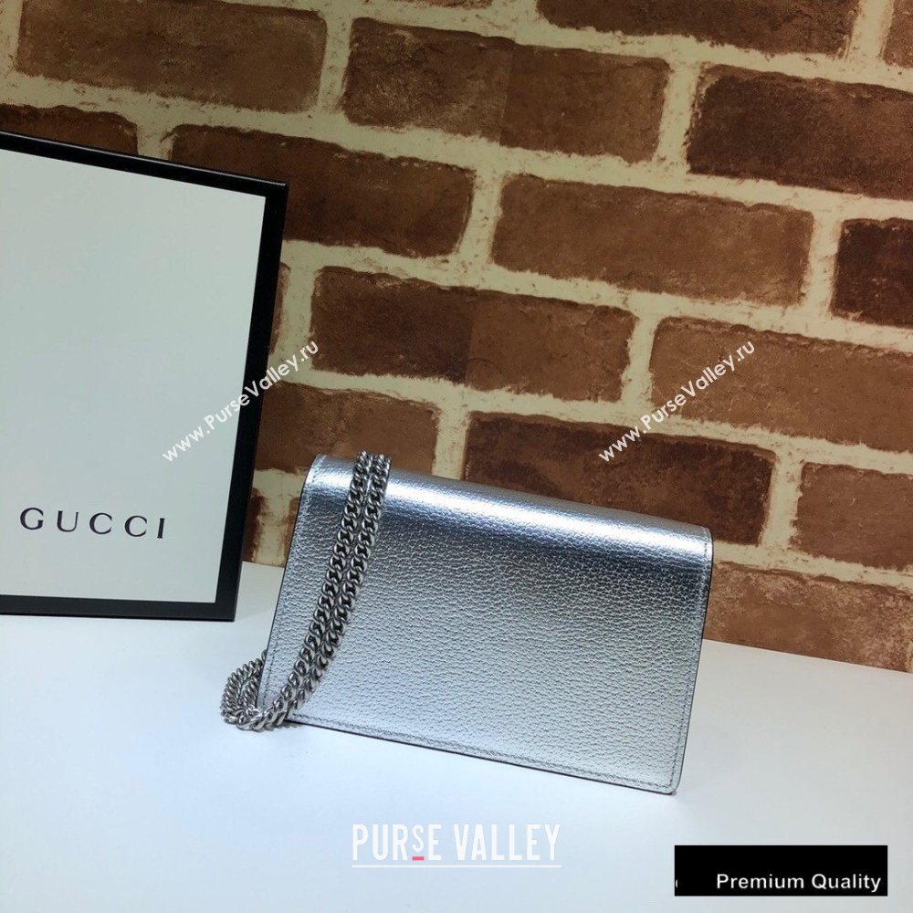 Gucci Dionysus Super Mini Shoulder Bag 476432 Leather Silver 2020 (delihang-20082722)