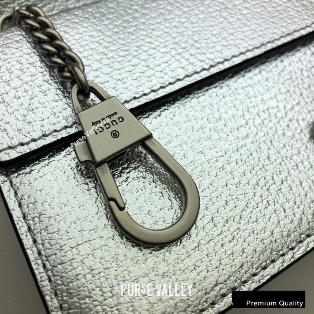 Gucci Dionysus Super Mini Shoulder Bag 476432 Leather Silver 2020 (delihang-20082722)