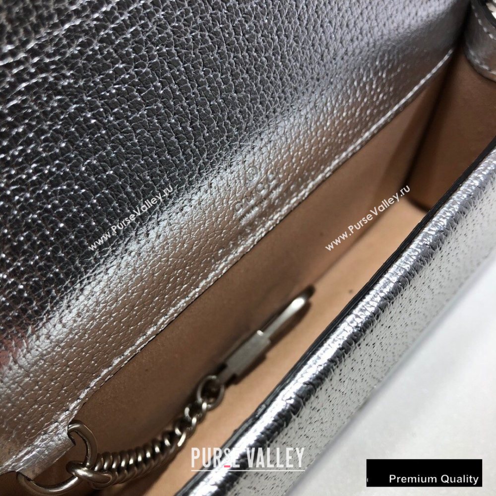 Gucci Dionysus Super Mini Shoulder Bag 476432 Leather Silver 2020 (delihang-20082722)