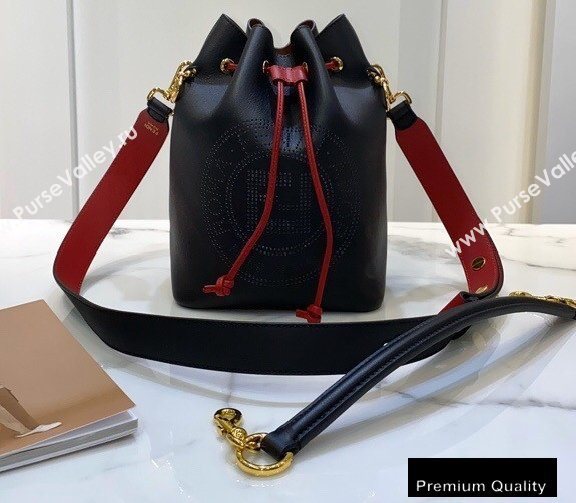 Fendi Leather Mon Tresor Small Bucket Bag Black 2020 (chaoliu-20090139)