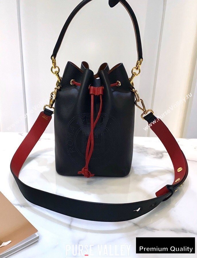 Fendi Leather Mon Tresor Small Bucket Bag Black 2020 (chaoliu-20090139)