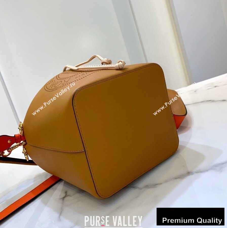Fendi Leather Mon Tresor Small Bucket Bag Brown 2020 (chaoliu-20090140)
