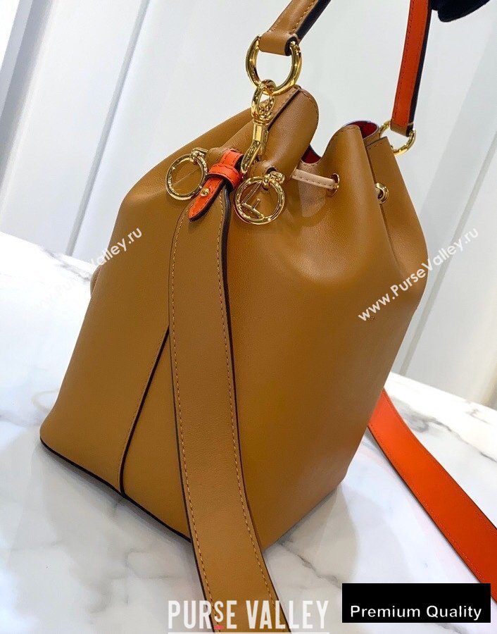 Fendi Leather Mon Tresor Small Bucket Bag Brown 2020 (chaoliu-20090140)