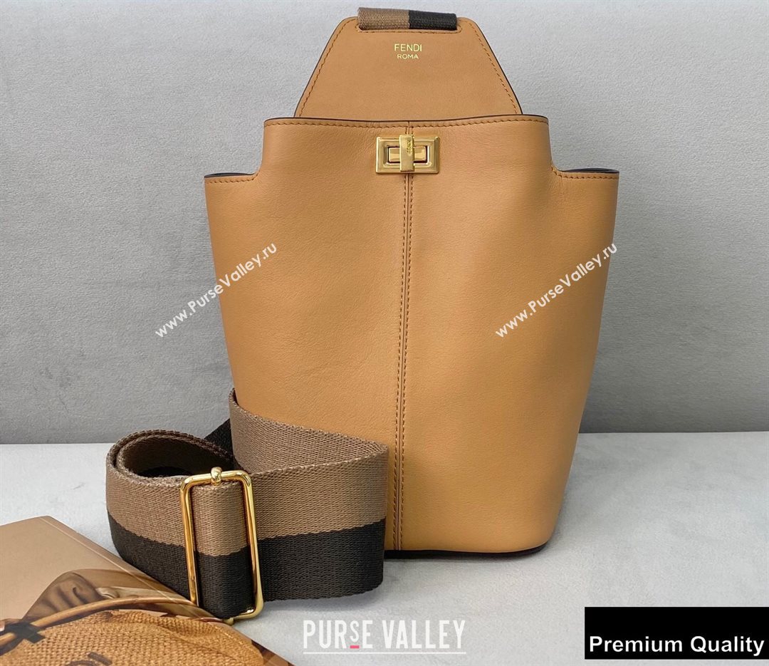 Fendi Leather Guitar One-shoulder Mini Bag Brown 2020 (chaoliu-20090143)