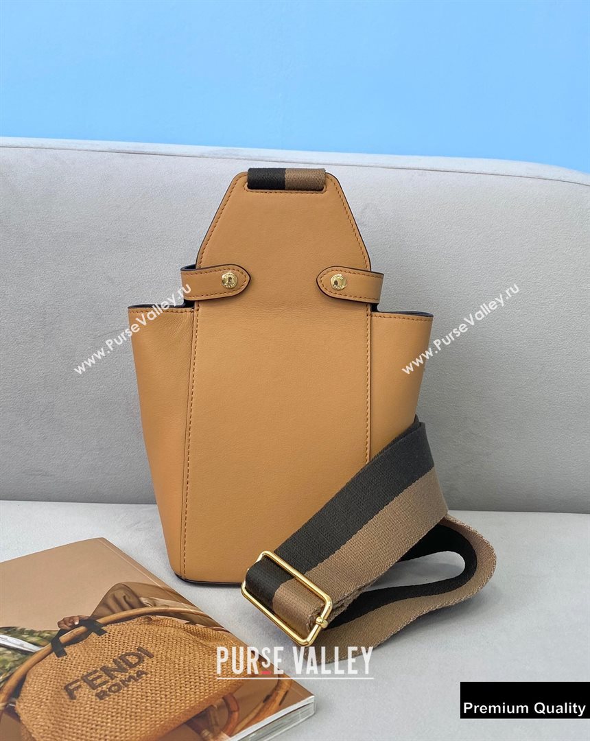 Fendi Leather Guitar One-shoulder Mini Bag Brown 2020 (chaoliu-20090143)