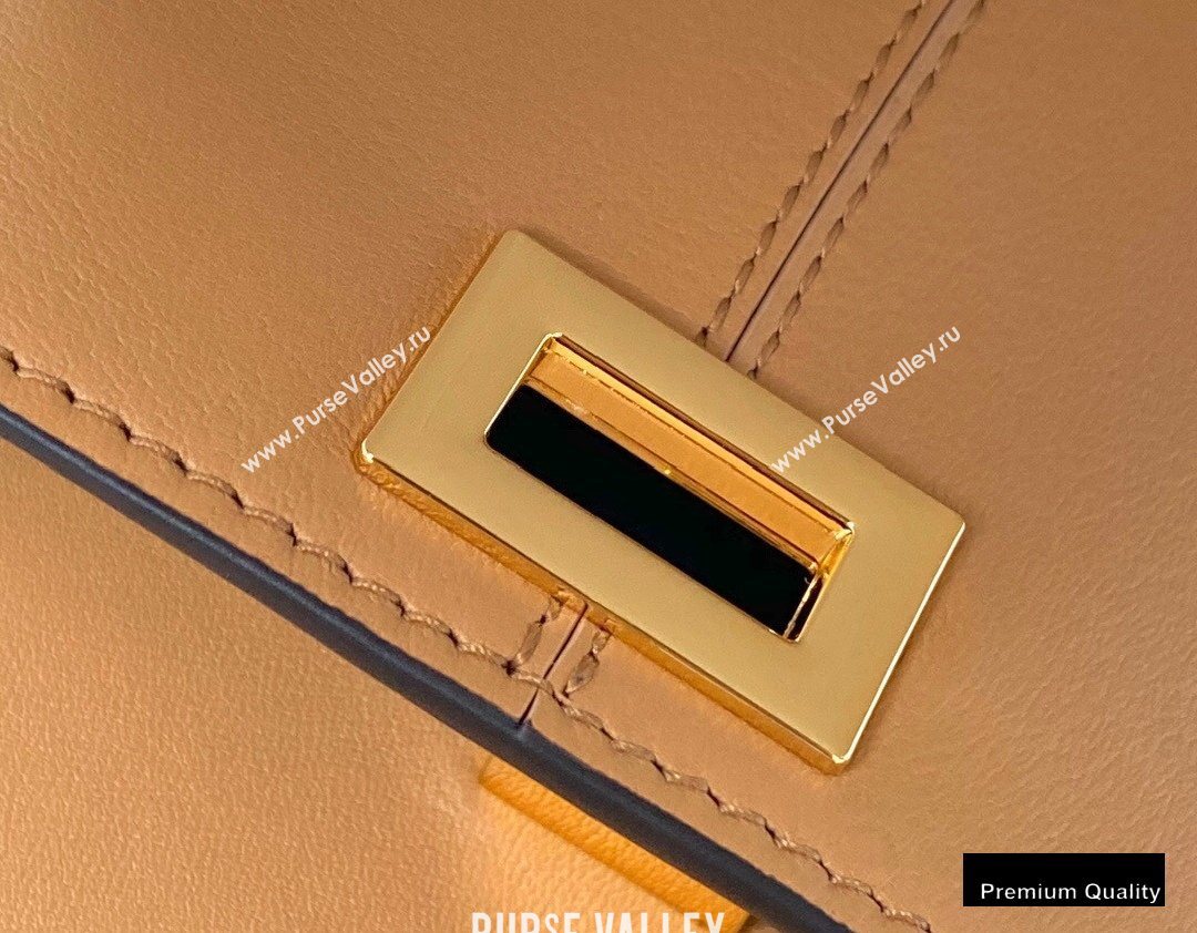 Fendi Leather Guitar One-shoulder Mini Bag Brown 2020 (chaoliu-20090143)