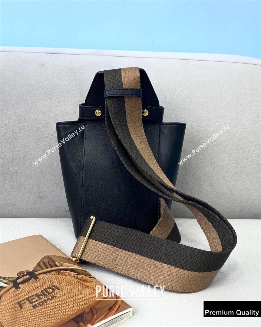 Fendi Leather Guitar One-shoulder Mini Bag Black 2020 (chaoliu-20090142)