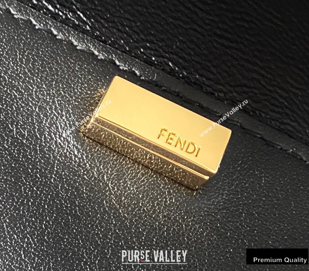 Fendi Leather Guitar One-shoulder Mini Bag Black 2020 (chaoliu-20090142)