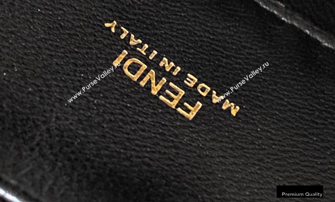 Fendi Leather Guitar One-shoulder Mini Bag Black 2020 (chaoliu-20090142)