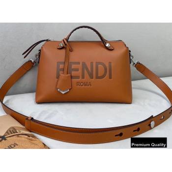 Fendi Heat-stamped FENDI ROMA By The Way Medium Boston Bag Brown 2020 (chaoliu-20083118)