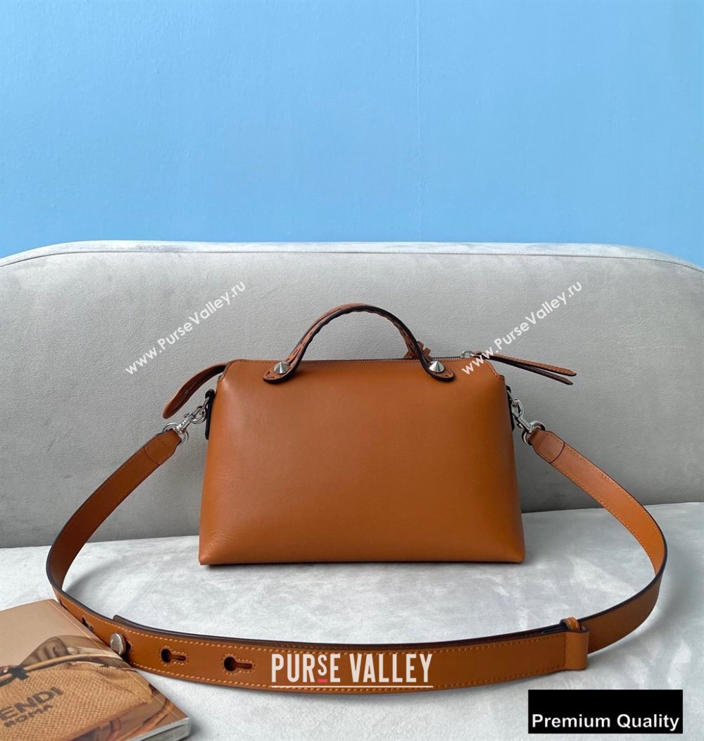 Fendi Heat-stamped FENDI ROMA By The Way Medium Boston Bag Brown 2020 (chaoliu-20083118)