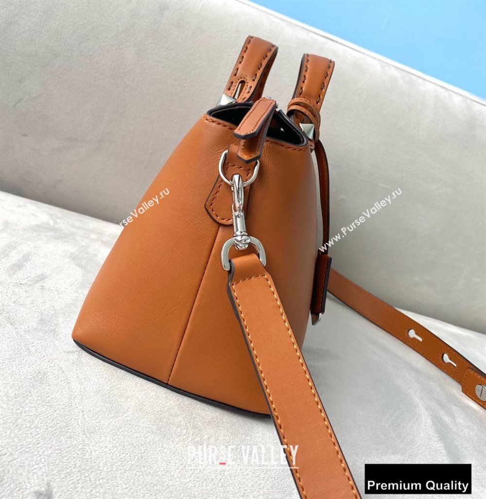 Fendi Heat-stamped FENDI ROMA By The Way Medium Boston Bag Brown 2020 (chaoliu-20083118)
