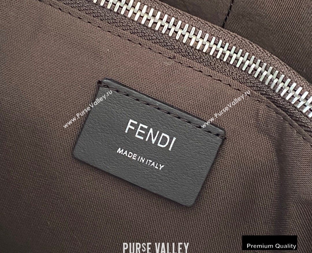 Fendi Heat-stamped FENDI ROMA By The Way Medium Boston Bag Brown 2020 (chaoliu-20083118)