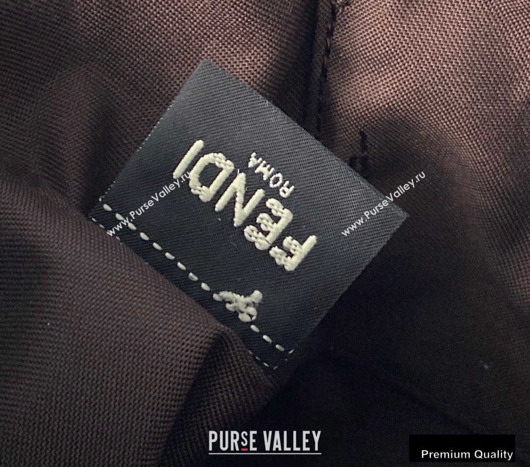 Fendi Heat-stamped FENDI ROMA By The Way Mini Boston Bag White 2020 (chaoliu-20083121)