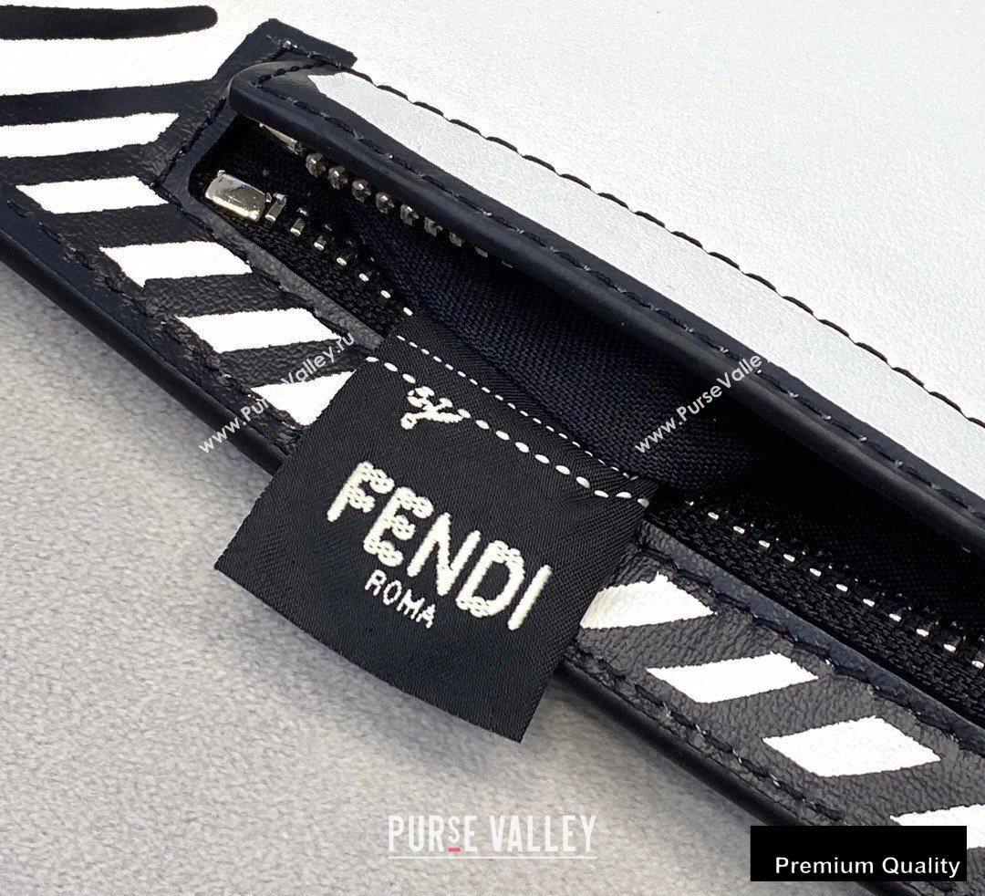 Fendi White Leather FF Print Pouch Clutch Bag 2020 (chaoliu-20083133)