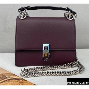 Fendi Leather Kan I Mini Bag Burgundy (chaoliu-20090102)