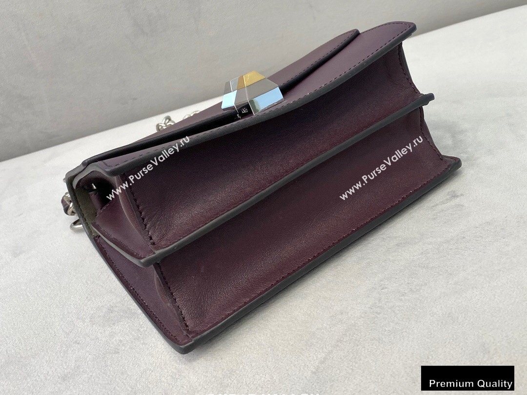 Fendi Leather Kan I Mini Bag Burgundy (chaoliu-20090102)