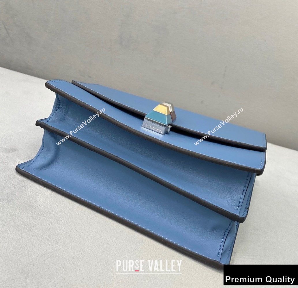 Fendi Leather Kan I Mini Bag Blue (chaoliu-20090104)