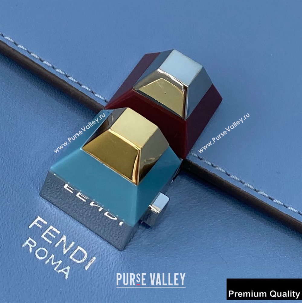 Fendi Leather Kan I Mini Bag Blue (chaoliu-20090104)