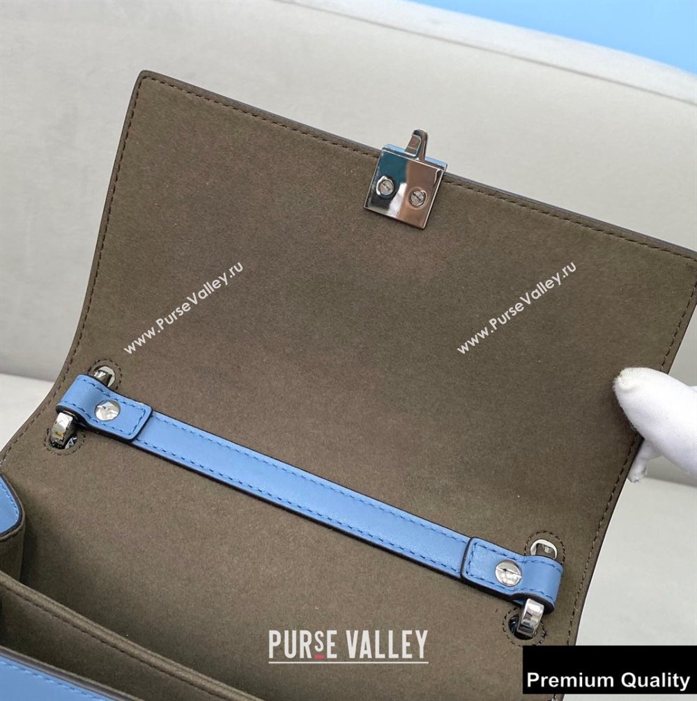 Fendi Leather Kan I Mini Bag Blue (chaoliu-20090104)