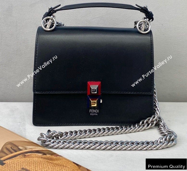Fendi Leather Kan I Mini Bag Black (chaoliu-20090101)