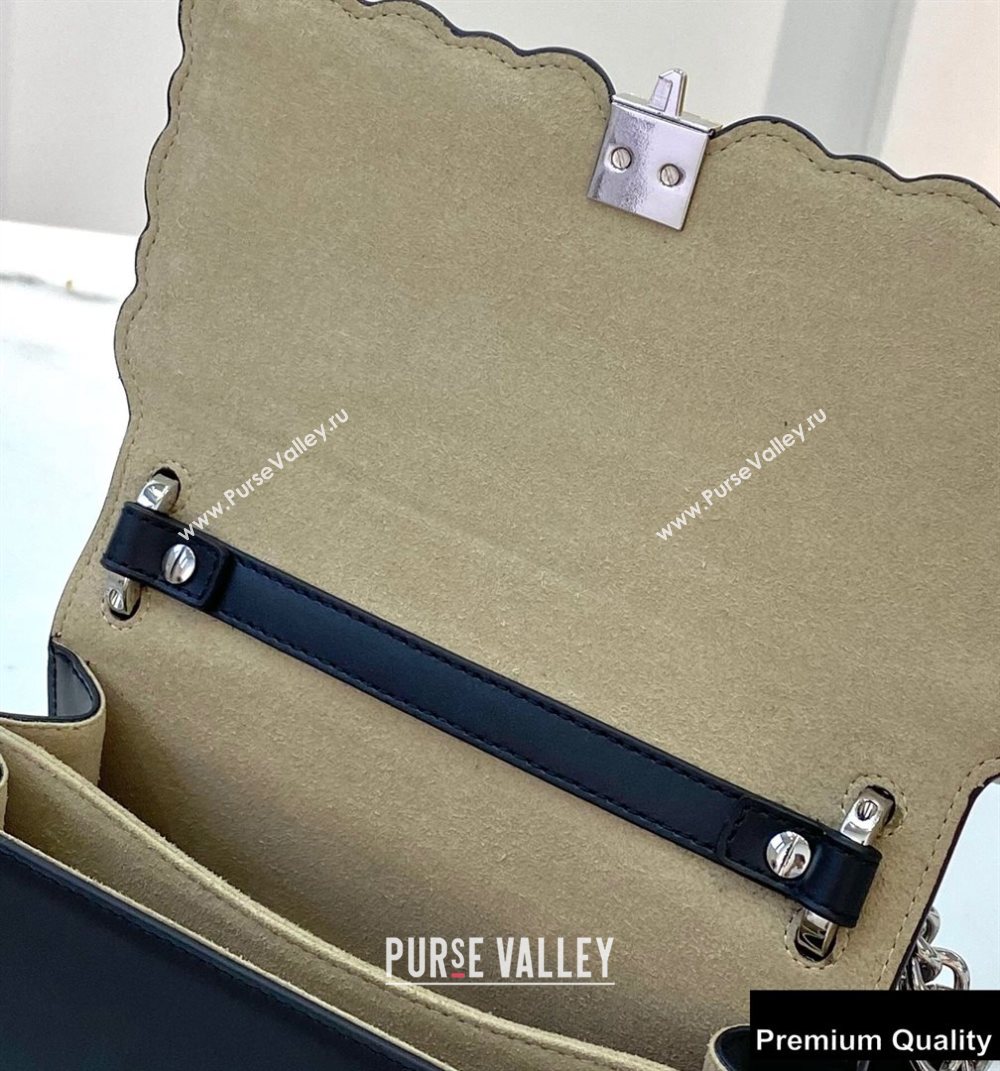 Fendi Leather Kan I Mini Bag Pearls Black (chaoliu-20090112)