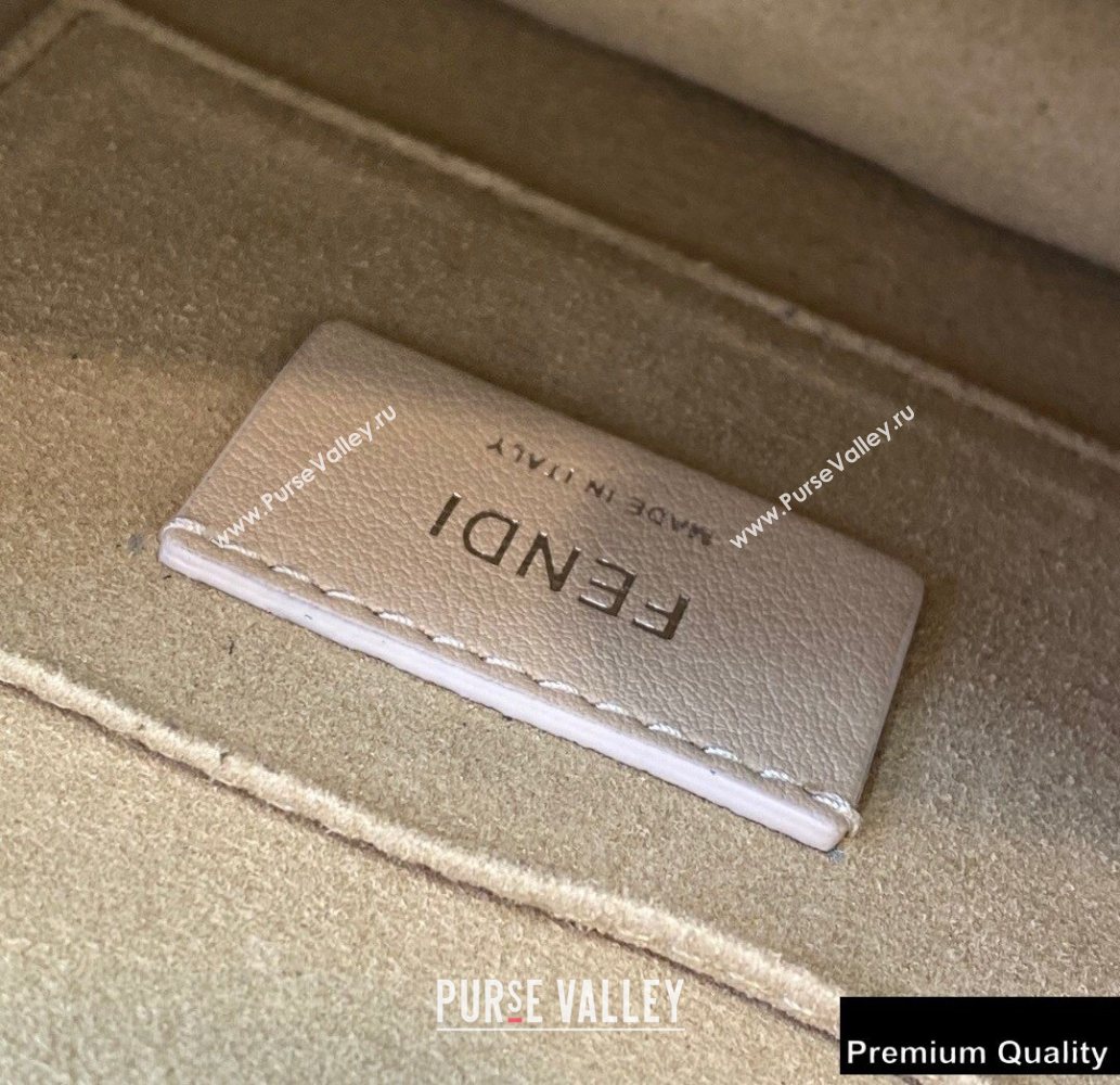 Fendi Leather Kan I Mini Bag Pearls Black (chaoliu-20090112)