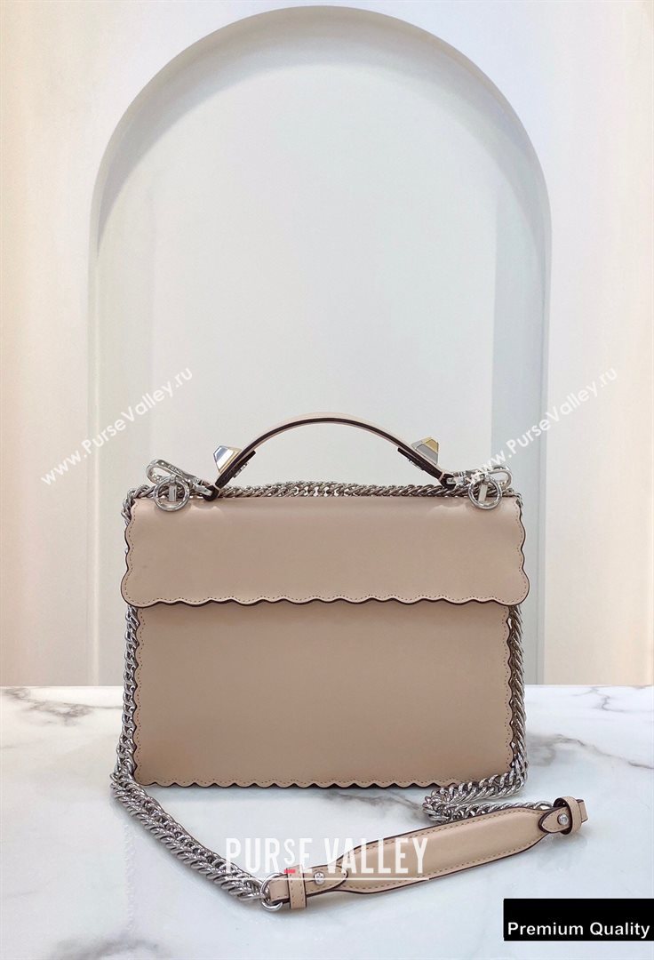 Fendi Leather Kan I Medium Bag Studs Nude (chaoliu-20090109)