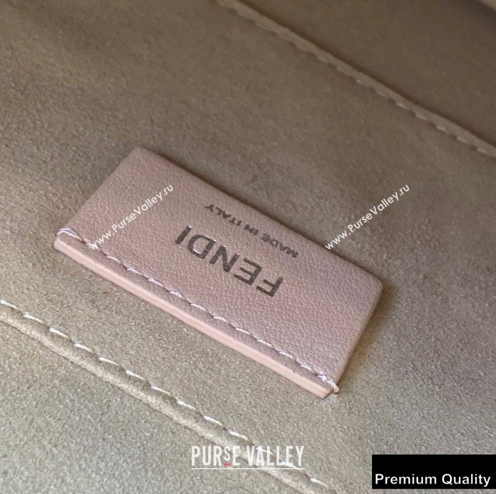 Fendi Leather Kan I Medium Bag Studs Nude (chaoliu-20090109)