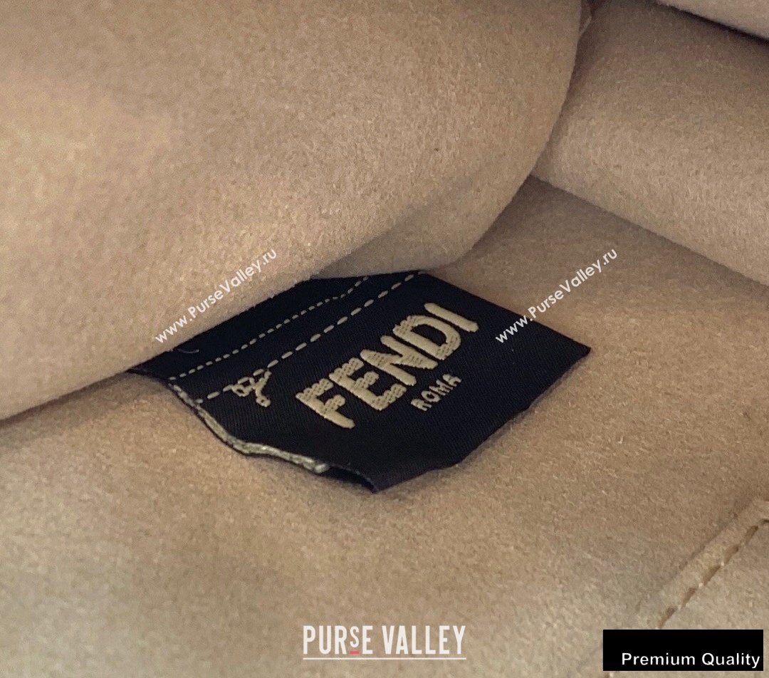 Fendi Leather Kan I Medium Bag Studs Nude (chaoliu-20090109)