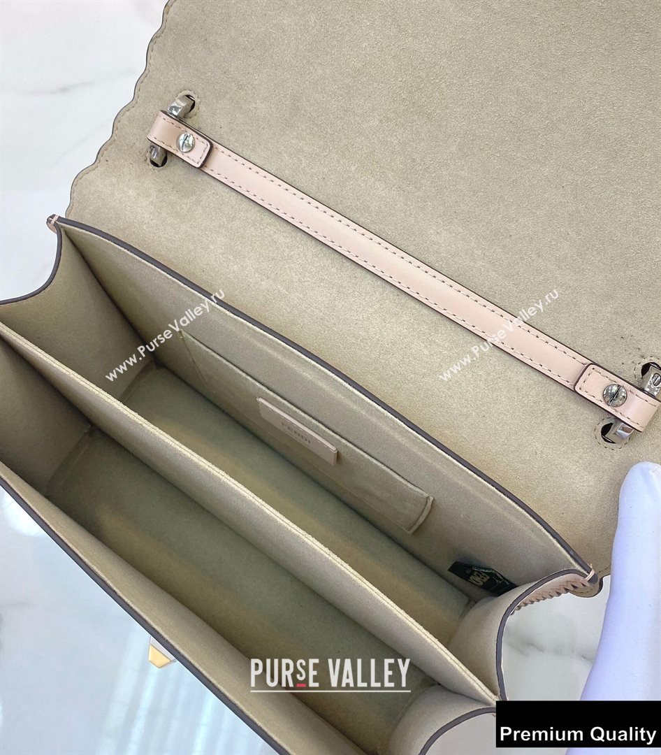 Fendi Leather Kan I Medium Bag Studs Nude (chaoliu-20090109)