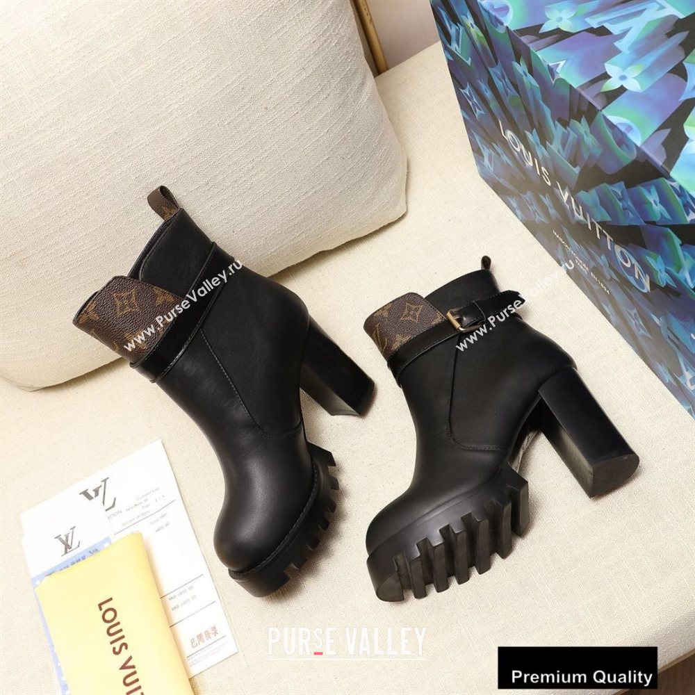 Louis Vuitton Heel 9.5 cm Star Trail Ankle Boots Black 2020 (modeng-20090413)