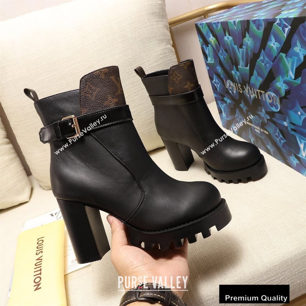 Louis Vuitton Heel 9.5 cm Star Trail Ankle Boots Black 2020 (modeng-20090413)