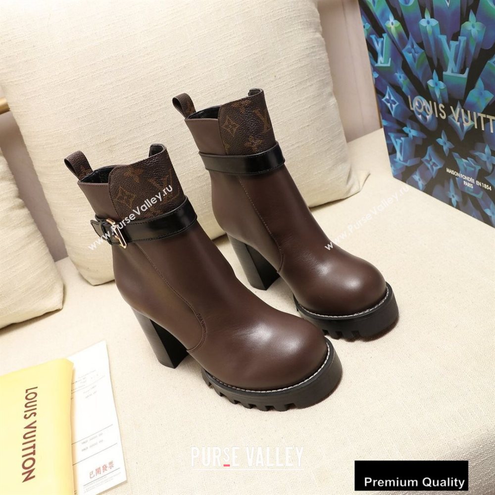 Louis Vuitton Heel 9.5 cm Star Trail Ankle Boots Coffee 2020 (modeng-20090414)