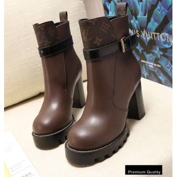 Louis Vuitton Heel 9.5 cm Star Trail Ankle Boots Coffee 2020 (modeng-20090414)