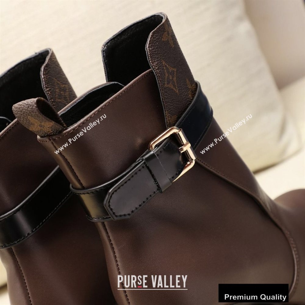 Louis Vuitton Heel 9.5 cm Star Trail Ankle Boots Coffee 2020 (modeng-20090414)