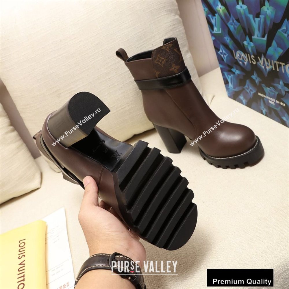 Louis Vuitton Heel 9.5 cm Star Trail Ankle Boots Coffee 2020 (modeng-20090414)