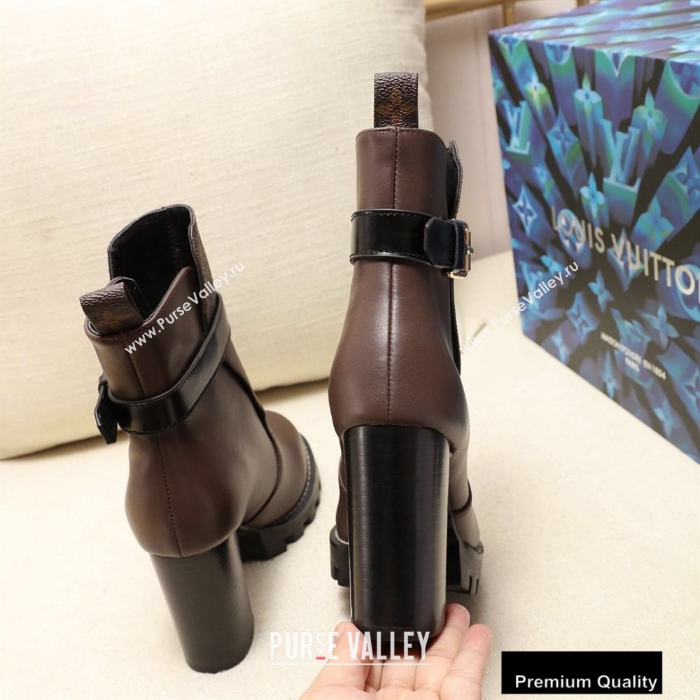 Louis Vuitton Heel 9.5 cm Star Trail Ankle Boots Coffee 2020 (modeng-20090414)